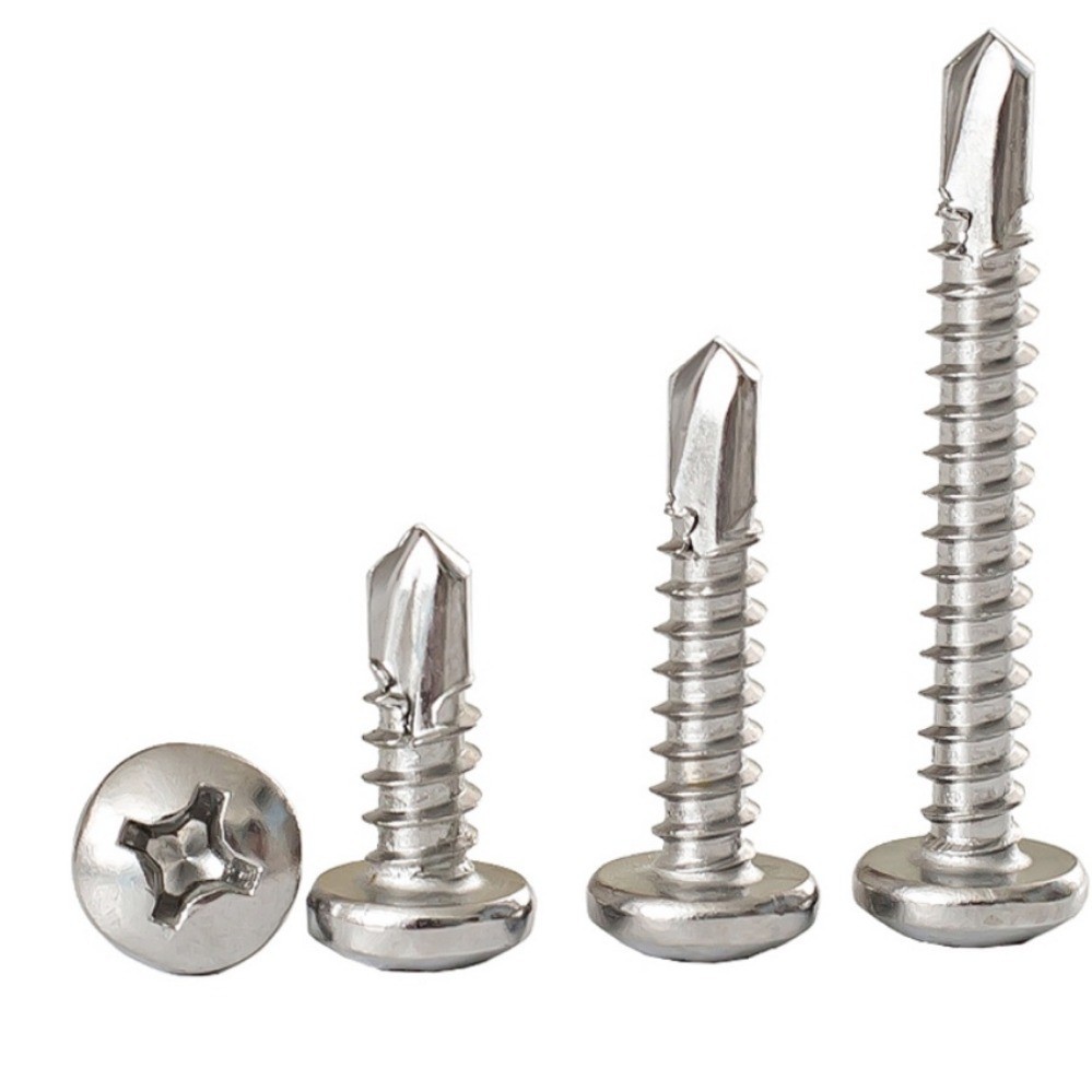 สกรูยิง หัวคว้าน หัวp+ ไม้ฝาและเชิงชาย สกรูหัวแพน ปลายสว่าน แฉก P+ สแตนเลส 410 Pan Head Phillip Self Drilling Screw M3.5/M3.9/M4.2/M4.8/M5.5/M6.3 * L13-75 มม.HN-MB-1 - รูปที่ 6