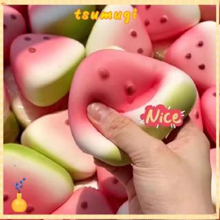 ของเล่นบีบ TSUMUGI, ​​รูปผลไม้ตลก​​ ของเล่นสกุชชี่นุ่มนิ่ม&ท…