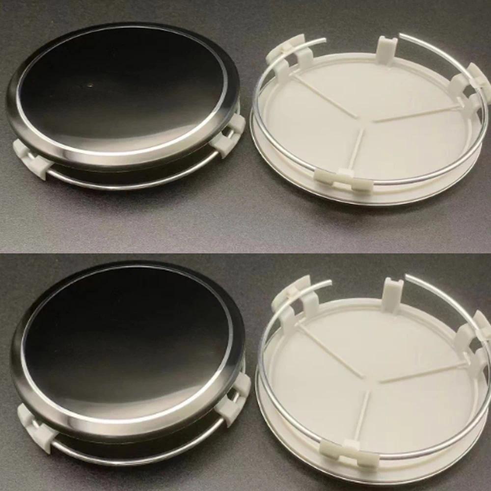 4pcs สีดําสําหรับ AMG ล้อกลางหมวก 75 มม.AMG Hub Cap สติกเกอร์ล้อสําหรับ AMG Mercedes Benz GLK CLS GL