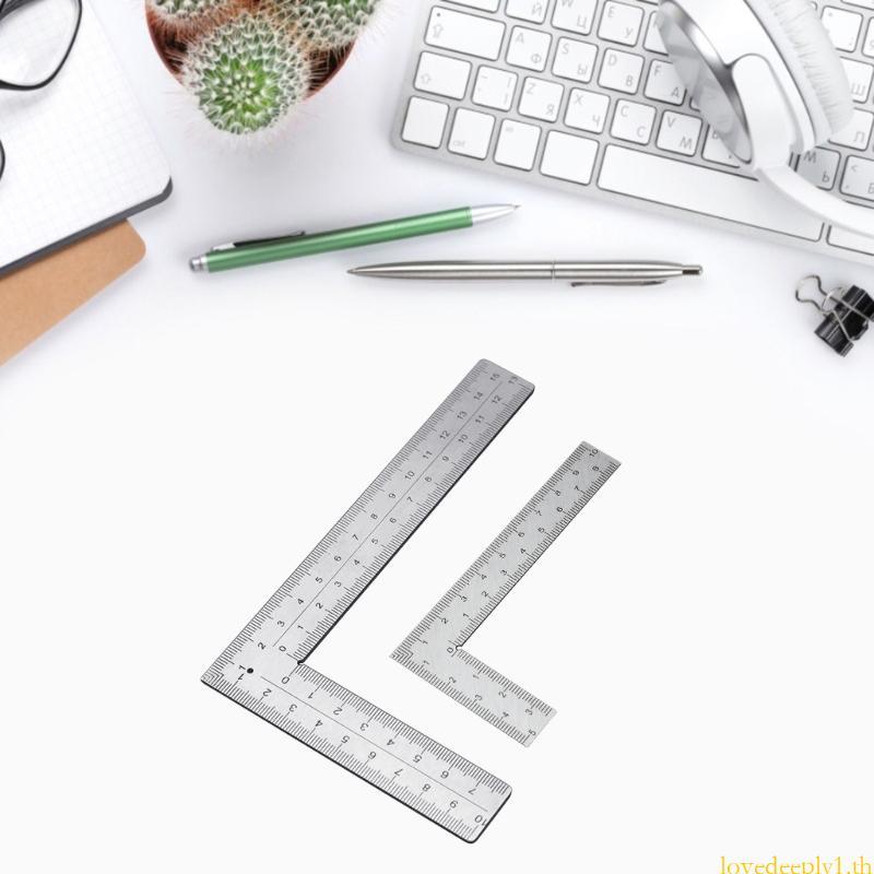 Love Steel L Shape Rulers Framing Rulers เครื่องชั่งสองด้านสําหรับ Woodworker