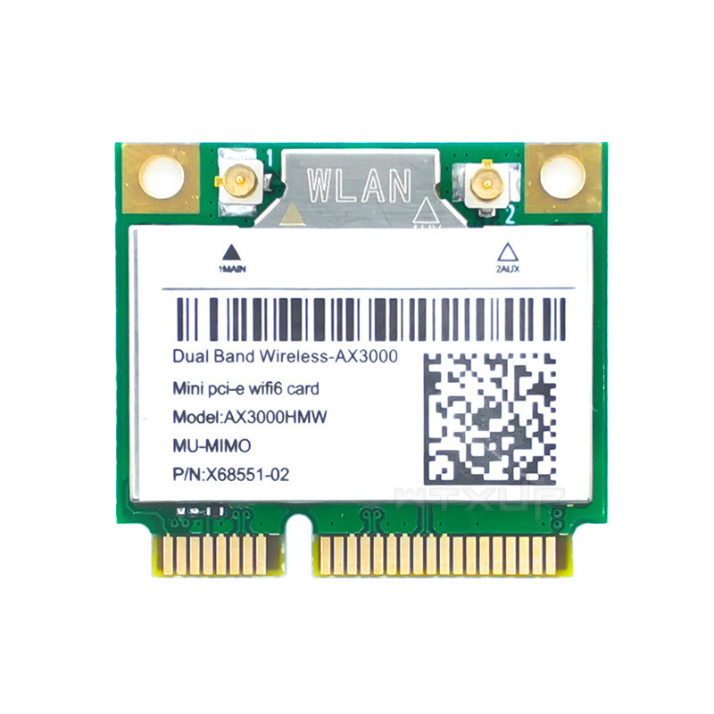 การ์ดWiFi 6 AX200 AX3000HMW Mini PCI-E อะแดปเตอร์ไร้สาย 2.4G/5G Bluetooth 5.1 802.11AX สําหรับ Win10