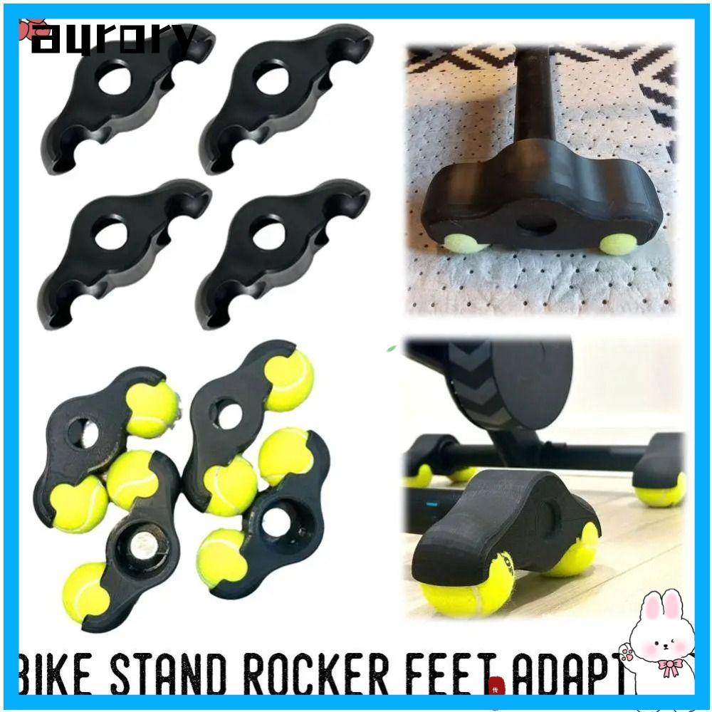 AURORY Bike Trainer Feet Pads, Tennis Ball ปรับขี่จักรยานชั้น Protector, Shock Absor Stable Indoor ข
