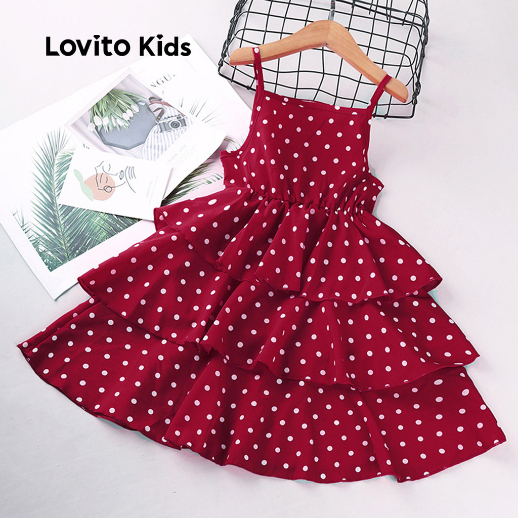 NS123-NOV25-C-Polka Dot Princess Sling Dress-DRNS123BK158