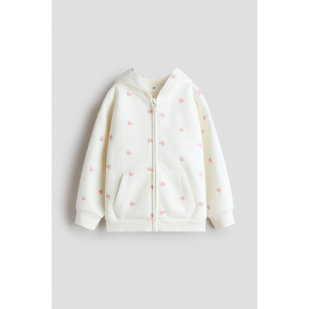 H&M(เอชแอนด์เอ็ม) ฮู้ดดี้ซิปหน้าแบบโอเวอร์ไซส์ ผ้าขนด้านในนุ่มละมุน เด็กหญิง 1342647_2