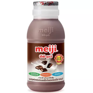 เมจินมสดรสโกโก้ 200ซีซี Meiji Pasteurized Milk Cocoa 200cc. [หมายเลขบาร์โค้ด 8850329120314 ]