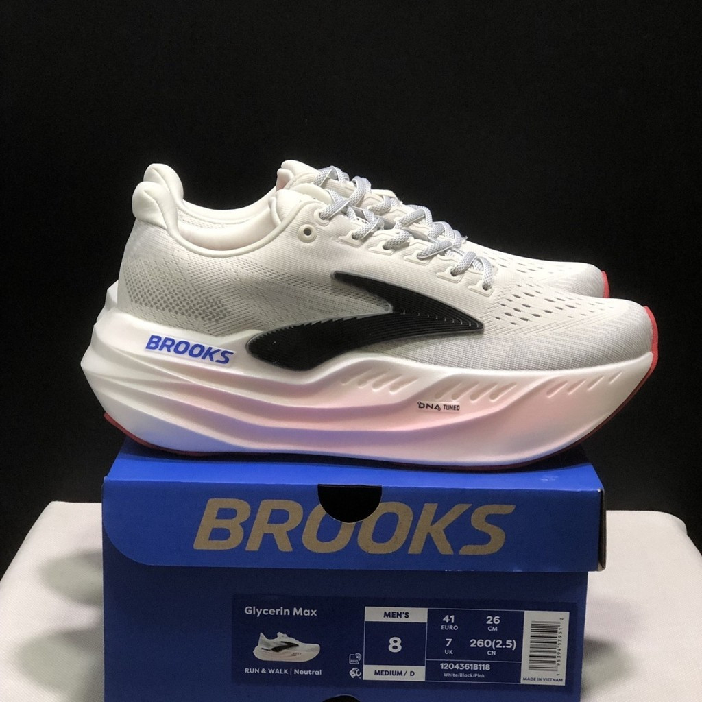 AMGX BROOKS BROOKS Glycerin max Super Glycerin Shock Absorption คู่วิ่งผู้ชายผู้หญิงหนา Soled Marath