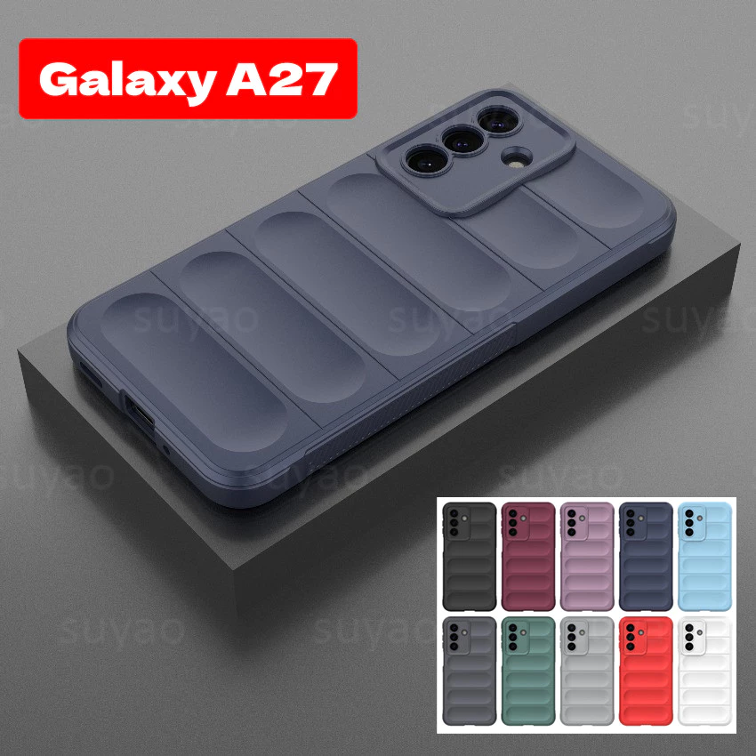 SAMSUNG สําหรับSamsung Galaxy A27 5G 2026 เคสโทรศัพท์สแควร์ปลอกSamsungA27 A57 A37 A17 A07 TPUซิลิโคนกล้องปกป้องเชลล์ถุงลมนิรภัยMatteกันกระแทกนุ่มปกหลัง
