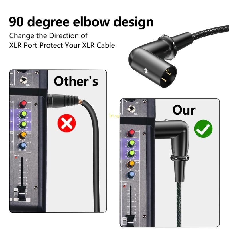 Btsg 3Pin Splitter Cable 1 3Pin Male to 2 3Pin Male Y Cable Balanced Microphone