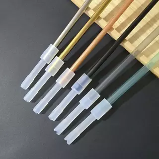 ท่อซิลิโคนหลอดดื่มแก้วขวดน้ำ 1แพ็ค2ชิ้น อุปกรณ์เสริมพกพา พร้อมส่ง