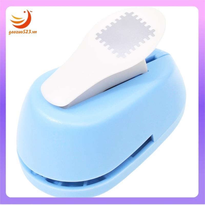 Craft Punch เครื่องลายนูน DIY Stamp Shape Round Hole Punch Tool Embosser Toothed Puncher