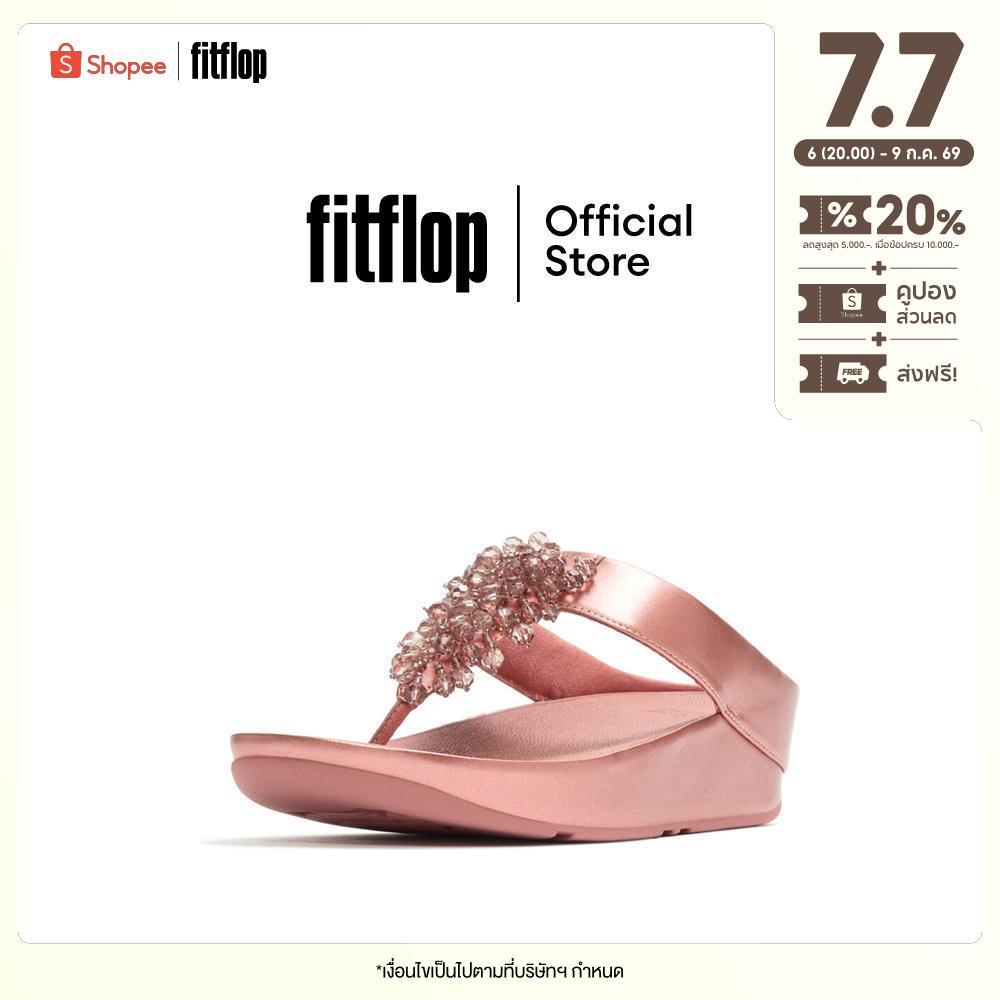 FITFLOP RUMBA IRIDESCENT BEADED T/P รองเท้าแตะแบบหูหนีบผู้หญิง รุ่น E4W-D60 สี PINK
