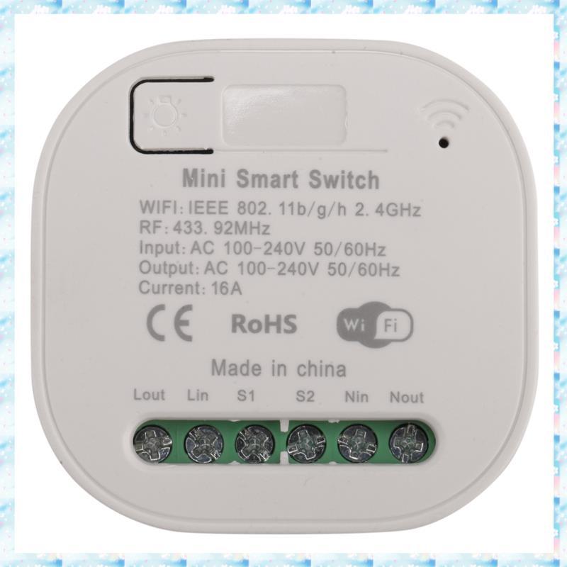 [RQMU] Tuya WIFI RF433 ตัวรับสัญญาณ 16A WiFi สมาร์ทสวิตช์ไร้สาย 433MHz รีโมทคอนโทรลสมาร์ทสวิตช์จับเว