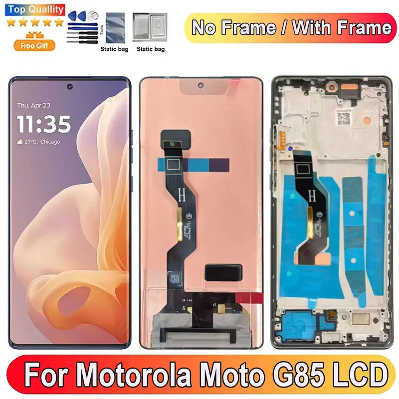 6.67 สําหรับ Motorola Moto G85 จอแสดงผล LCD หน้าจอสัมผัส Digitizer อะไหล่สําหรับ Moto G85 หน้าจอกรอบ