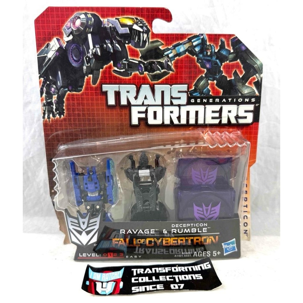 Transformers Generations Fall Of Cybertron FOC Ravage Rumble MOSC