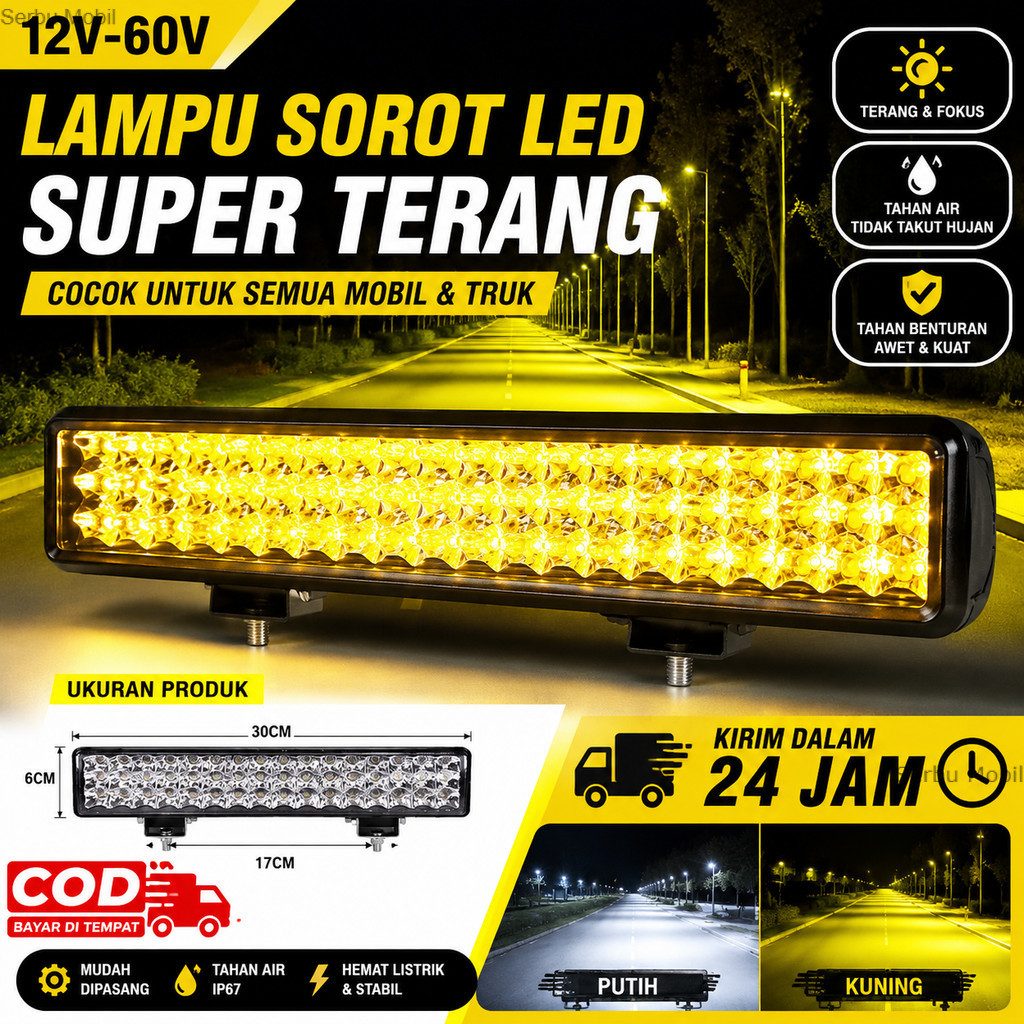 50,000 เมตร LED Bar 60LED/120W 12 V-60 V SLRG LED Light Bar Spot FLOOD LED Bar (สปอตไลท์ฟลัดไลท์ LED