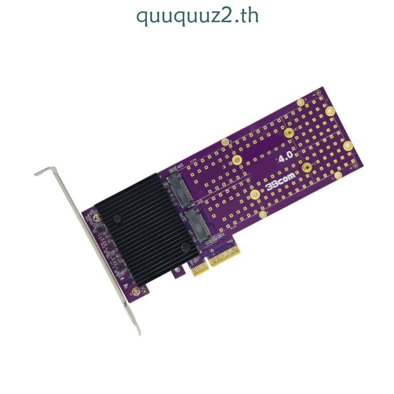 Quu ภายใน PCIe 4 0X4 Storage Expansion Board สําหรับเดสก์ท็อป 2 ไดรฟ์ตําแหน่งการ์ดสําหรับเอกสารสํานั
