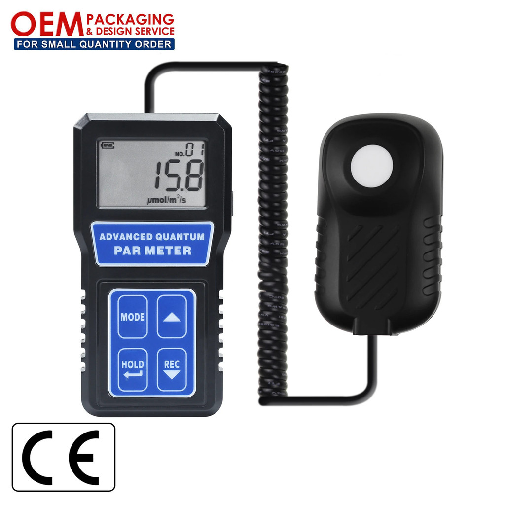 ยี่ห้อใหม่ PAR Meter เครื่องทดสอบแสง PPFD Illuminometer Sensor 400-700nm Photoynthesis Quantum PAR M