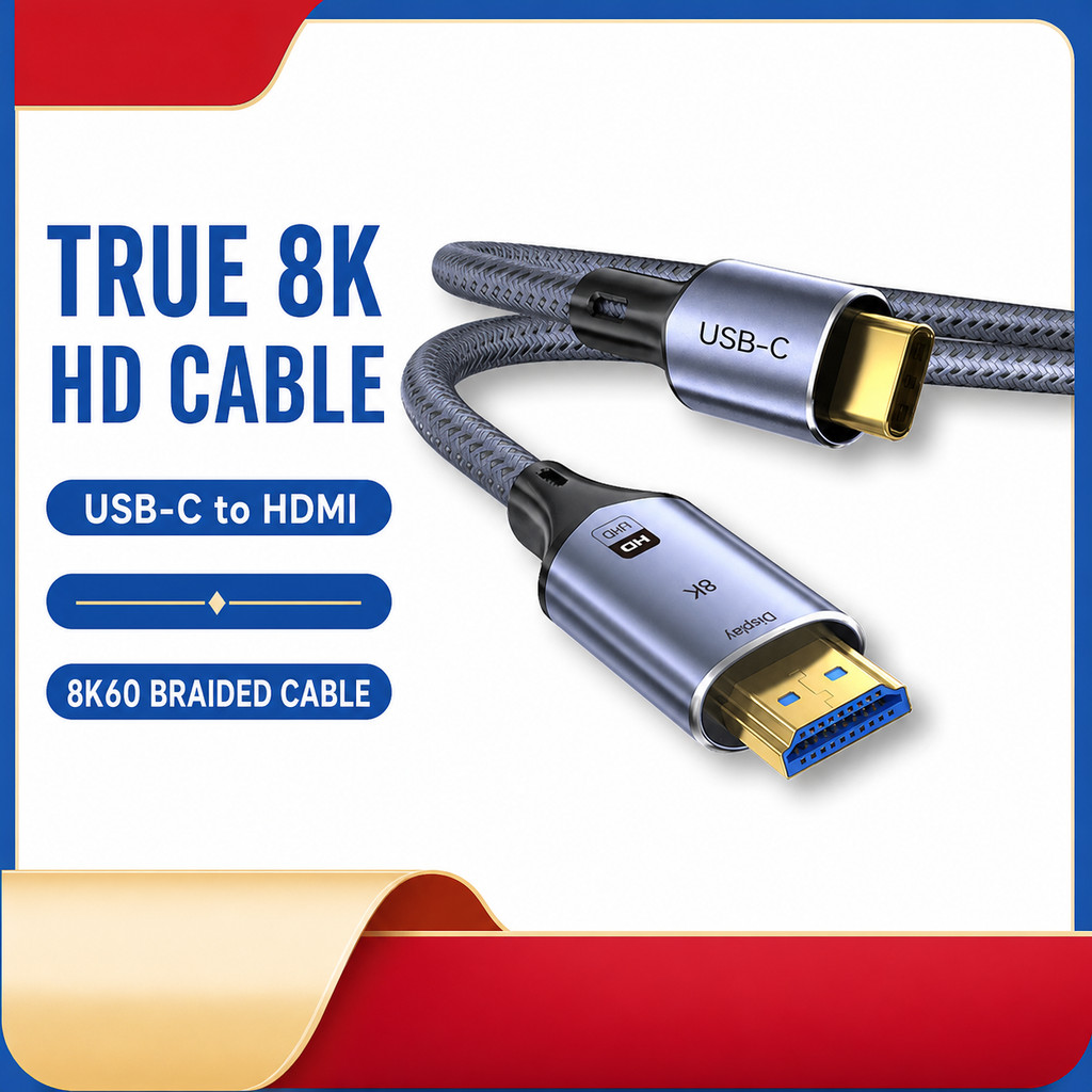 สาย Type-C เป็น HDMI 8K/4K สําหรับแล็ปท็อปและ HP | สาย Type-C เป็น HDMI 8K/4K สําหรับแล็ปท็อปและโทรศ