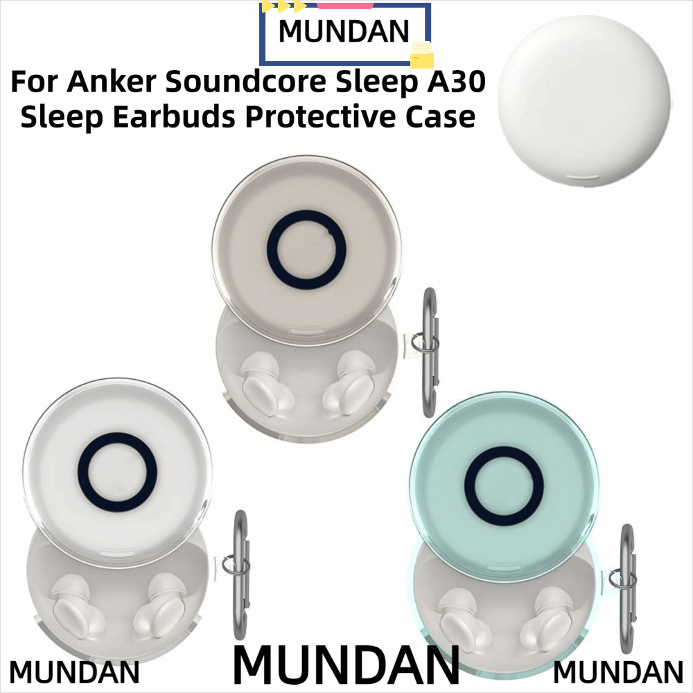 ANKER MUNDAN ฝาครอบหูฟังบลูทูธ,ป้องกันการหล่นพร้อมหูฟังCarabiner,ซิลิโคนสีสันฝุ่นหูฟังอุปกรณ์เสริมสําหรับAker Soundcore Sleep A30