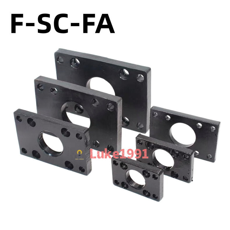 SC หน้าแปลนกระบอกบอร์ด FA32 FA40 FA50 FA63 FA80 FA100 FA125 อุปกรณ์ติดตั้งกระบอก