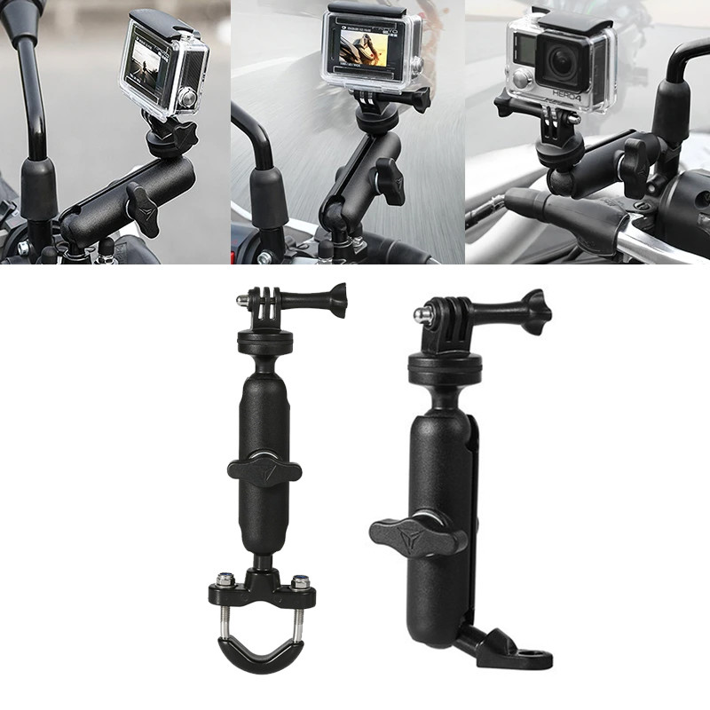 FS360 Rotating Motorcycle Bike Camera Holder Handlebar Rearview Mirror Mount Bracket For Hero8/7/6/5