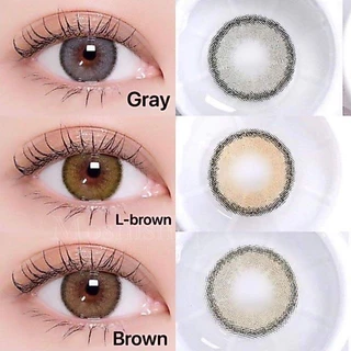 คอนแทคเลนส์ Mini Olivia Brown / Light Brown / Gray (Kitty Kawaii) ขนาดมินิ 🌷 ลายฮิต ขายดีมาก [ค่าสายตาปกติ ถึง -375]