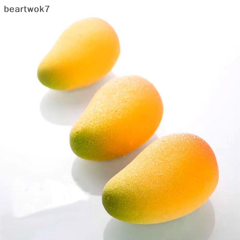 Beartwok7] 3D Mango Design แม่พิมพ์เค้กซิลิโคน Party Pastry Bakeware เค้กมูสผลไม้ Mould ครัวเกรดอาหา