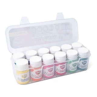 Master Art สีโปสเตอร์ ชุดสีโปสเตอร์ 15 มล. 12 สี กล่องพลาสติก 1 ชุด สีน้ำ สีแป้ง สมใจเครื่องเขียน Somjai