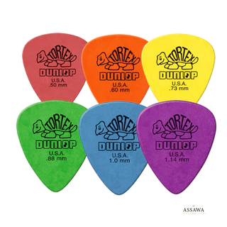 (ขายแยกชิ้น) ปิ๊กกีตาร์ Jim Dunlop Tortex Standard 418R มีขนาดให้เลือก หลากหลายขนาด ปิ๊ก Assawamusic