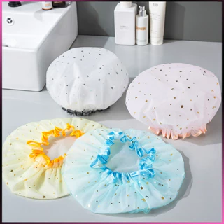 NKK หมวกคลุมผมอาบน้ํา แบบหนาพิเศษ กันน้ํา สองชั้น ลายน่ารัก Shower cap