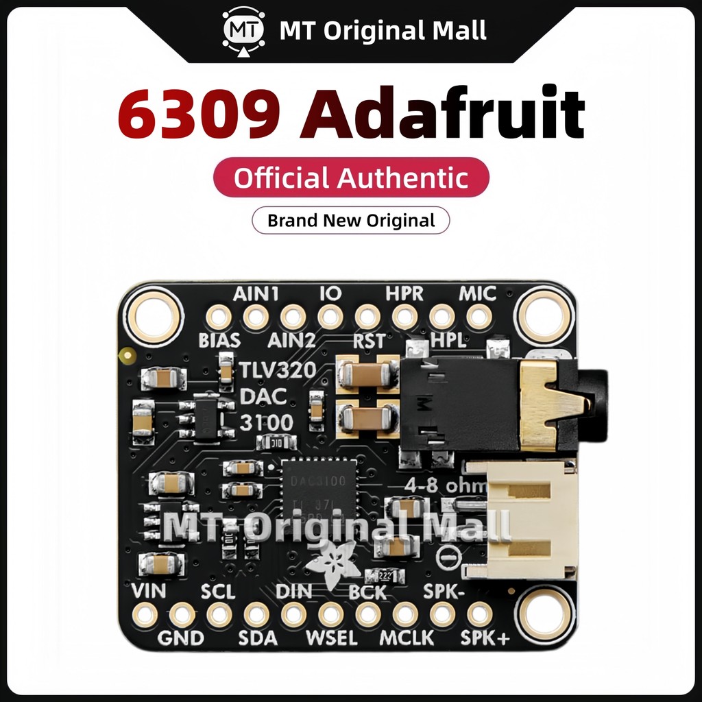 6309 Adafruit TLV320DAC3100 - I2S DAC พร้อมหูฟังและลําโพงออก
