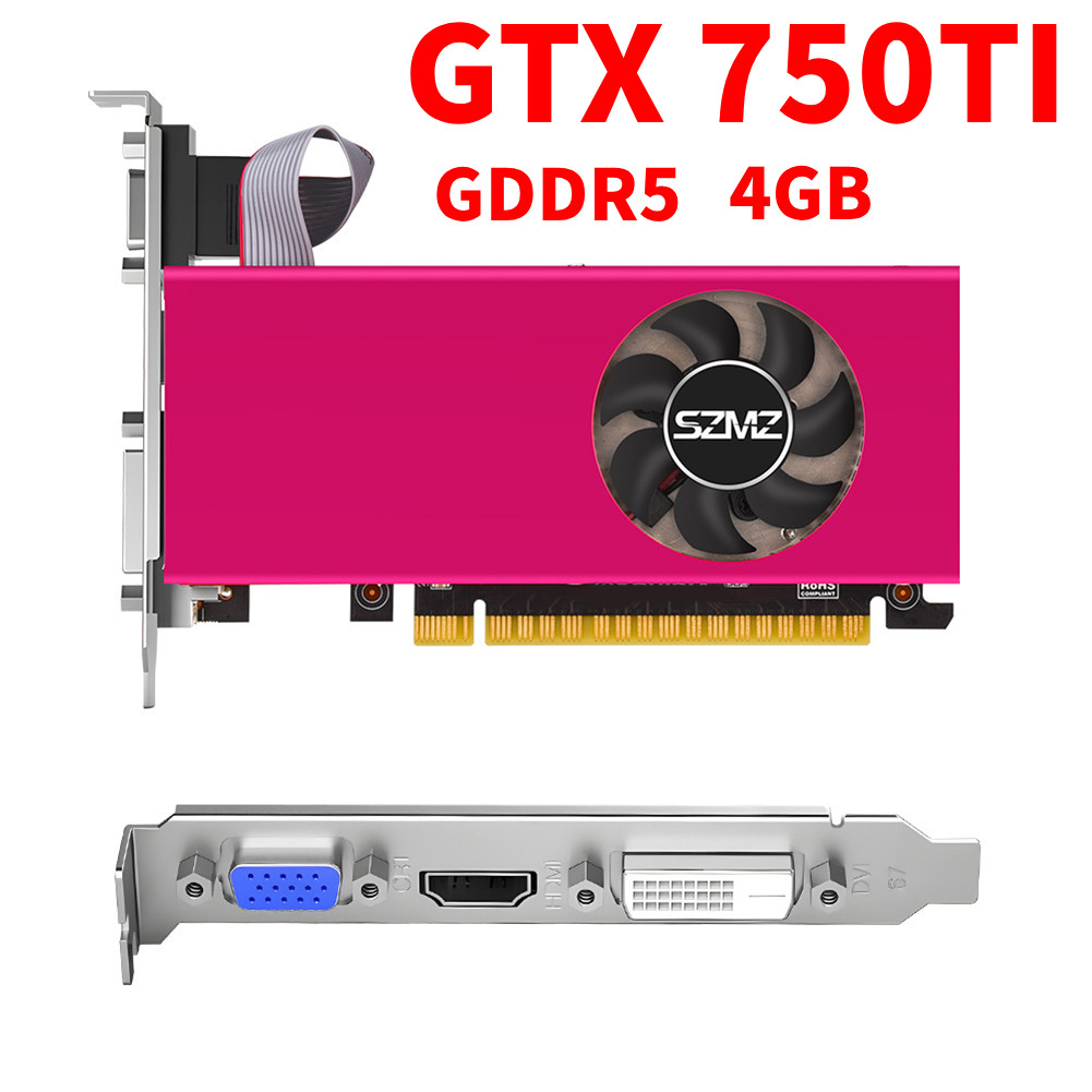 Tech-savvy Gtx 750ti Ddr5 4gb กราฟิก Pci-E 2.0 16x Low Profile Video 128 บิตกราฟิกอินเทอร์เฟซที่รองร