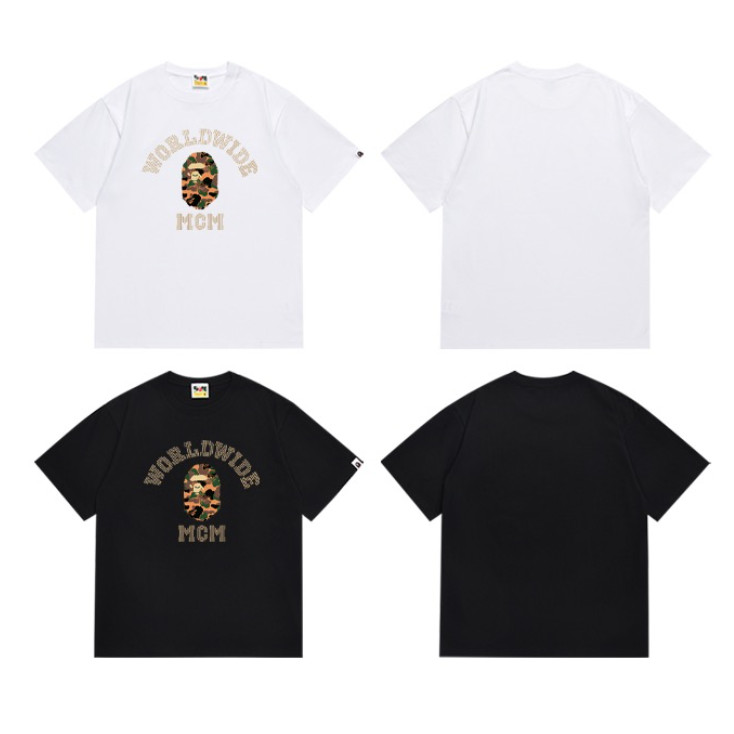 เสื้อยืดผ้าฝ้าย Unisex ขนาดใหญ่ ลาย Dot-pattern characterSummer เสื้อยืดผู้ชายและผู้หญิงหลวม
