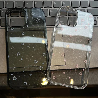 เคส iPhone 17 16 Pro Max iPhone 11 เคสใสแบบแวววาว TPUนุ่มสีสันสดใส ดาวห้าแฉกสีสันสดใส Compatible iPhone15 Pro max 14 13