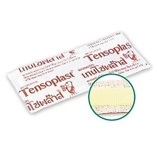 Tensoplast พลาสเตอร์ เทนโซพล๊าส แบบผ้าชนิดยืดได้ 1 กล่อง 100 แผ่น