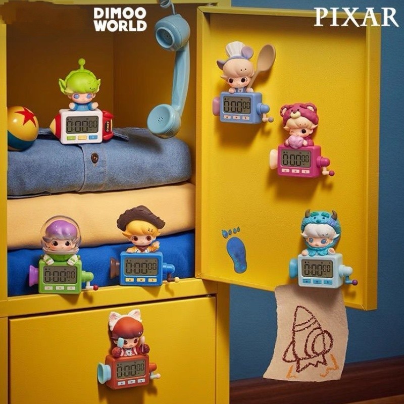 DIMOO WORLD x PIXAR Joint Series Timer สติ๊กเกอร์ติดตู้เย็นกล่องลึกลับของขวัญสะสมอย่างเป็นทางการ