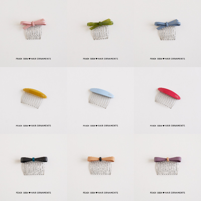 MISSKOI เกาหลี ins สไตล์ Macaron สี Series Acetate ใส่หวี Bangs ขี้เกียจผม Anti-slip หวีผม Gentle Princess Head