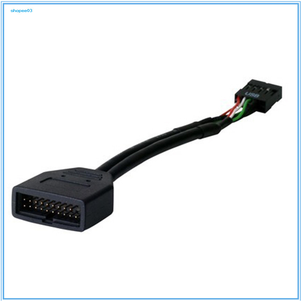 [Ky] PC USB 20 9Pin Male to เมนบอร์ด 30 20Pin Female Adapter Cable Converter