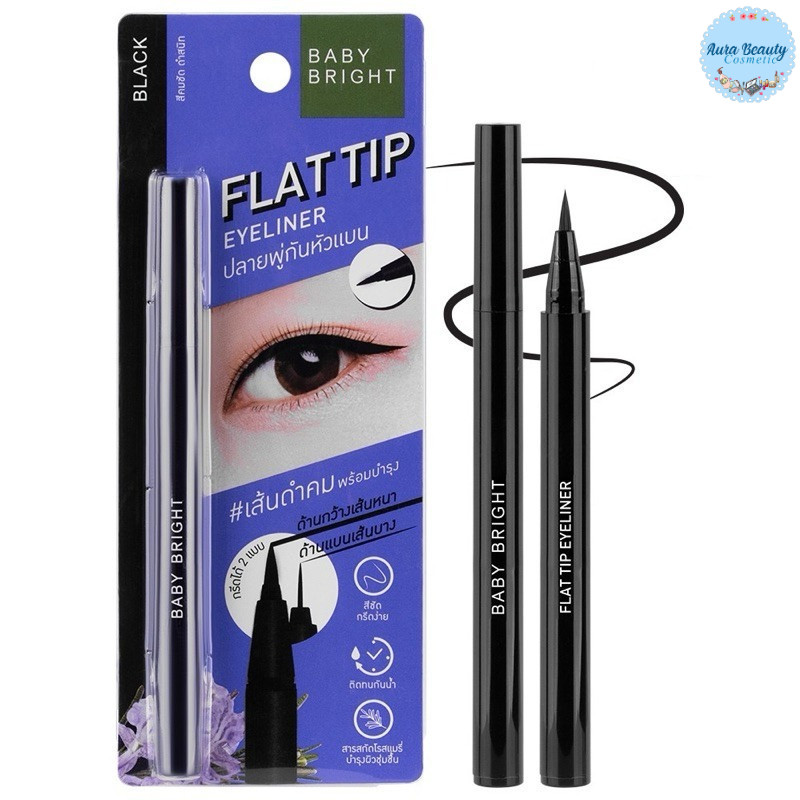 อายไลน์เนอร์ เบบี้ ไบร์ท Baby Bright Flat Tip Eyeliner 0.7g