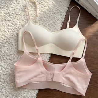 🧩บราไร้รอยต่อผู้หญิง ดีไซน์ทรงอกต่ำ สายเส้นเล็กพิเศษ ปรับระดับได้ แนบกระชับสบาย ไม่เห็นรอย เหมาะสำหรับใส่ทุกวัน