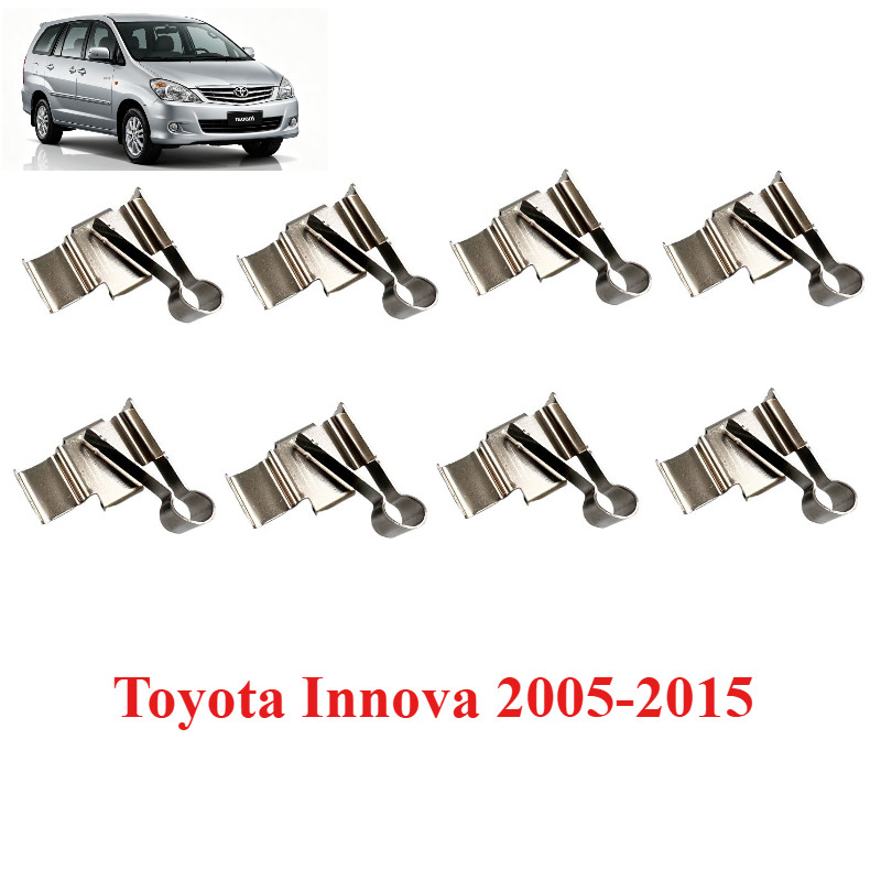 ชุดเบรค เครื่องเก็บเสียง อะไหล่8 ชิ้นเบรค Pad คลิปสําหรับ Toyota Innova 2005-2015 04947-0K010