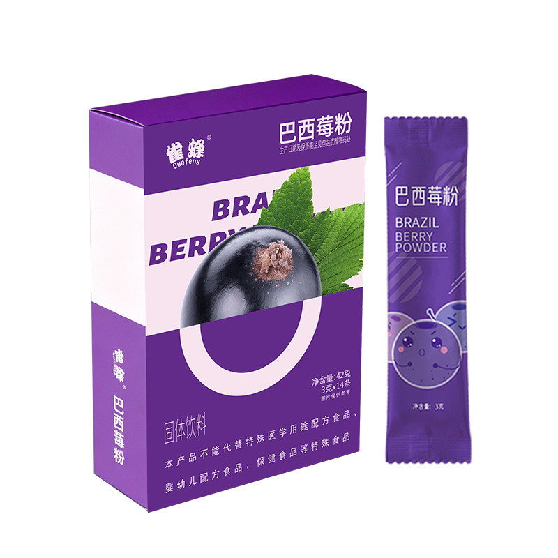[คลังสินค้าพร้อม] Sparrow Bee Acai Berry Powder Dietary Fiber ผงผักผลไม้ Acai Berry ผงแห้งแช่แข็ง In