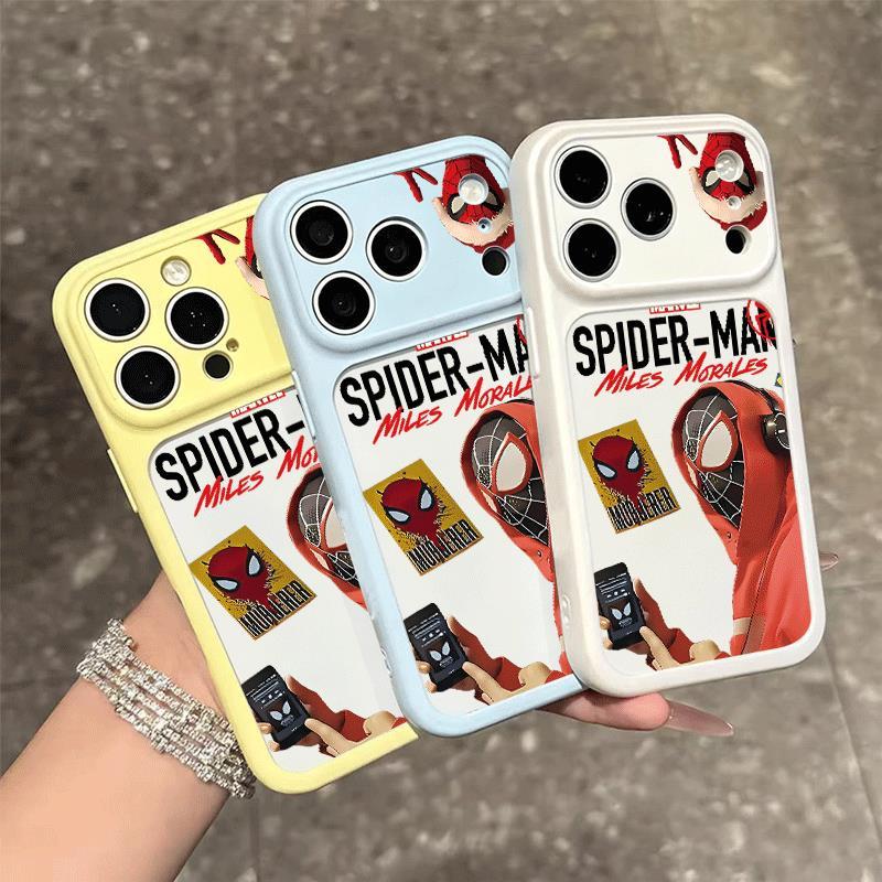 เคส Spider-man 2 in 1 เปลือกแข็งแบบนุ่มสําหรับแฟน iPhone 17/16