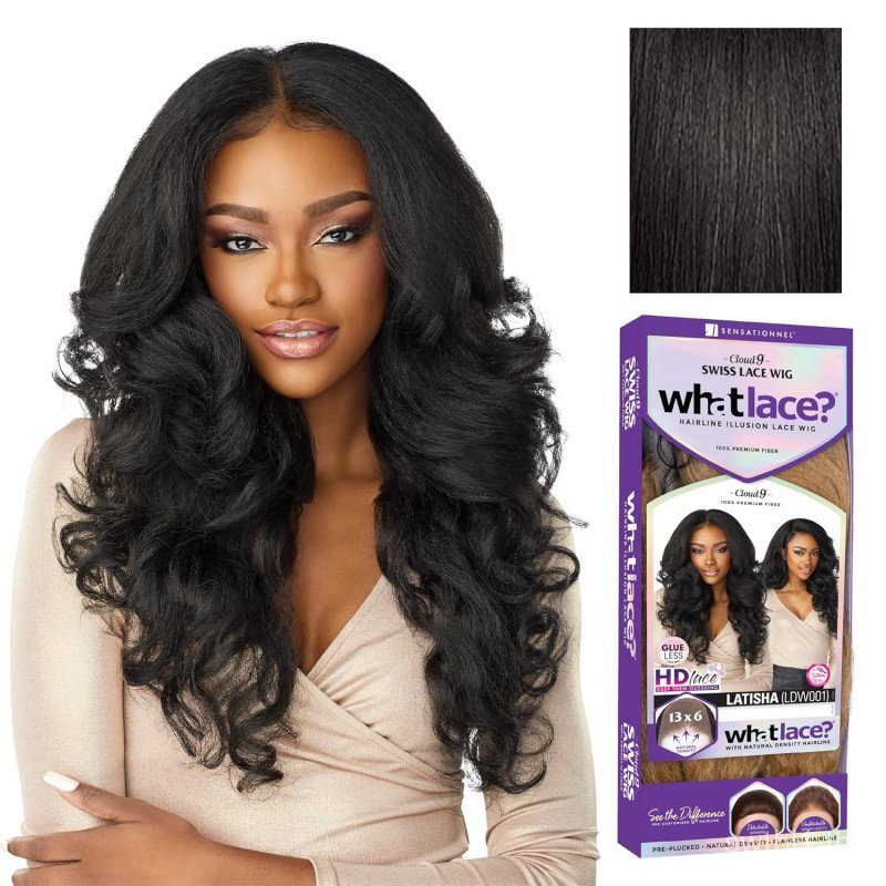 SensationWhatnelLace13X6 Wig-LatishaLacefrontalHandTiedGluelessSyntheticWithDensityPregringdHairline