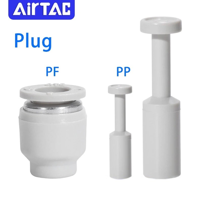 Airtac Tube Blockage Pneumatic Blanking ปลั๊กท่อ Push Fit Connector Air Line PP PF 4/6/8/10/12 5PCS 