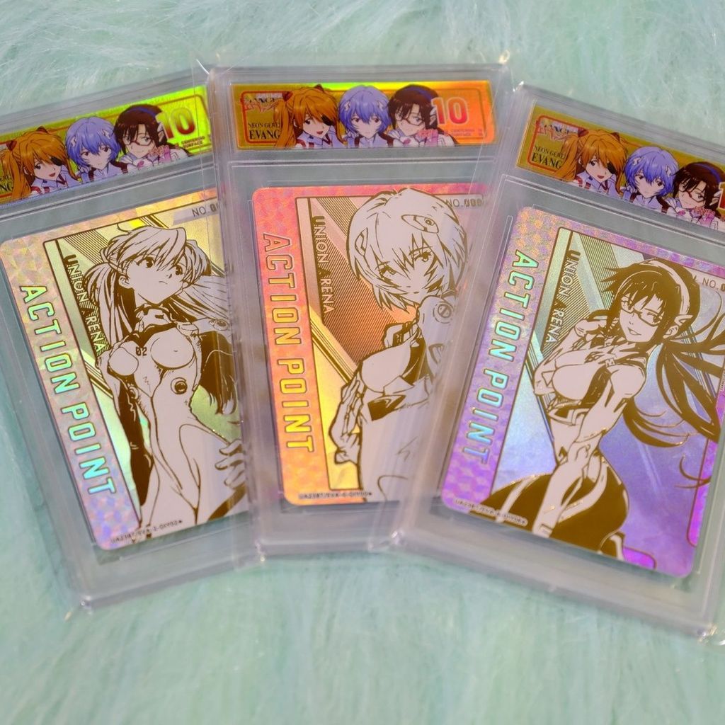 [สวยงาม] EVA Evangelion Asuka Ayaya Polly Makibo Gilding Refractorry การ์ดคอลเลกชันแฟลชสีสันสดใส