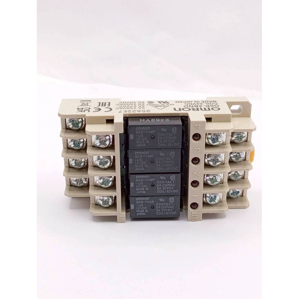G6B-4BND. 12vdc  เทอร์มินอลรีเลย์ (Terminal Relay) ยี่ห้อ  รุ่น G6B-4BND พร้อมส่ง ออกใบกำกับภาษีได้.