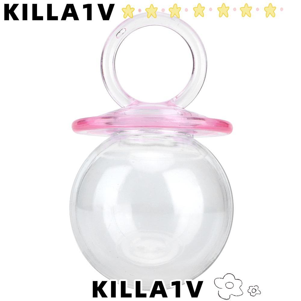 KILLA1V 12 ชิ้นกล่องขนม, Blue Pacifier รูปร่างงานแต่งงานโปรดปรานกล่อง,คอนเทนเนอร์ขนมขบเคี้ยวนํากลับม