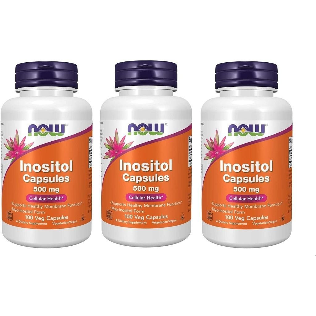 NOW Foods NOW Foods Inositol 500mg, 100 แคปซูล (3 แพ็ค)