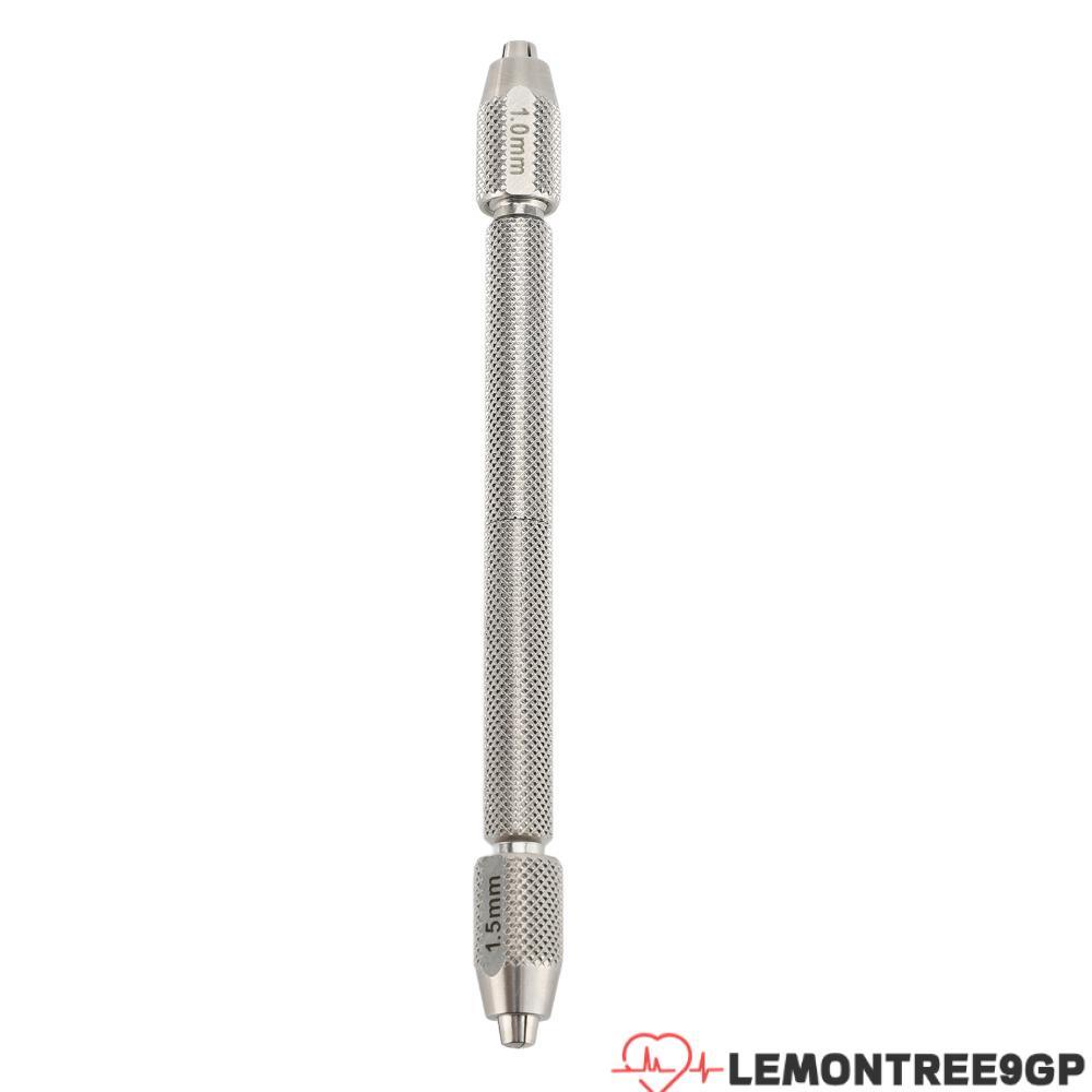 LEMONTREE9GP Dual Head Chrome Steel Watch Winding Chuck,ความยาวที่แตกต่างกันเงิน Anti-slip Hand Twis